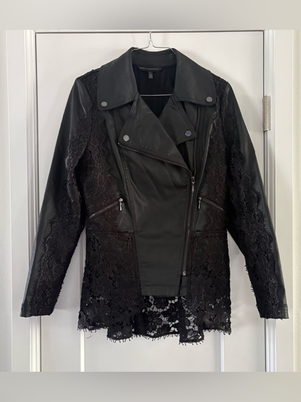 White House Black Market "Limited Edition" Lace-Trimmed Moto‎ Jacket